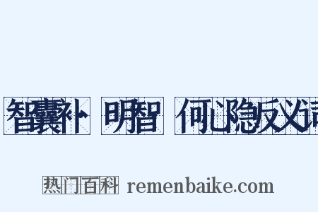 智囊补·明智·何心隐反义词是什么意思的图片